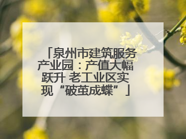 泉州市建筑服务产业园：产值大幅跃升 老工业区实现“破茧成蝶”