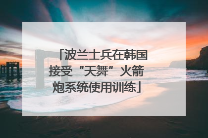 波兰士兵在韩国接受“天舞”火箭炮系统使用训练