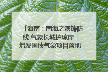 海南：南海之滨铸防线 气象长城护琼崖｜增发国债气象项目落地见效系列报道