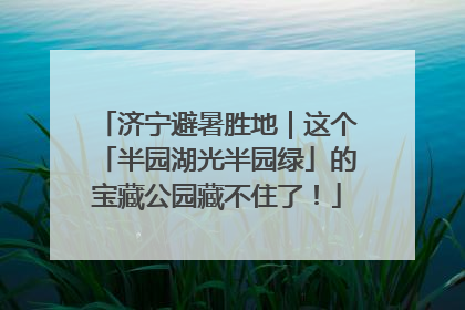 济宁避暑胜地｜这个「半园湖光半园绿」的宝藏公园藏不住了！