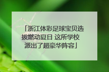 浙江体彩足球宝贝选拔燃动夏日 这所学校派出了超豪华阵容