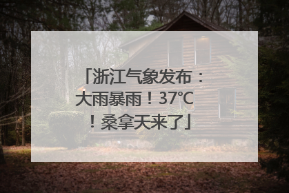 浙江气象发布：大雨暴雨！37℃！桑拿天来了