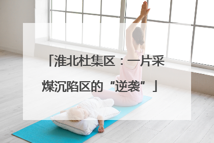 淮北杜集区：一片采煤沉陷区的“逆袭”