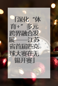 深化“体育+”多元跨界融合发展——江苏省首届匹克球大赛在无锡开赛