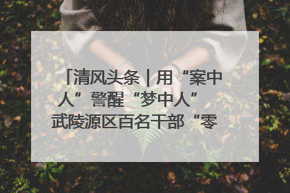 清风头条｜用“案中人”警醒“梦中人” 武陵源区百名干部“零距离”接受警示教育