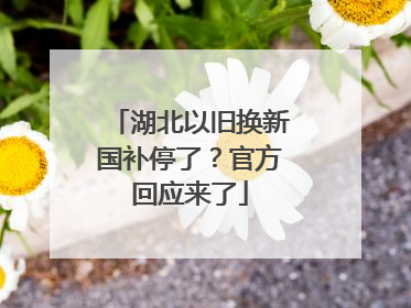 湖北以旧换新国补停了？官方回应来了