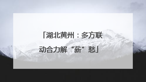 湖北黄州：多方联动合力解“薪”愁