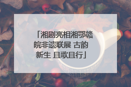 湘剧亮相湘鄂赣皖非遗联展 古韵新生 且歌且行