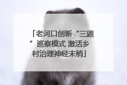 老河口创新“三题”巡察模式 激活乡村治理神经末梢