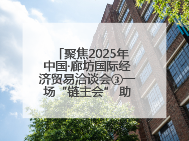 聚焦2025年中国·廊坊国际经济贸易洽谈会③一场“链主会” 助力厂商破圈发展