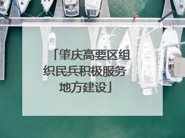 肇庆高要区组织民兵积极服务地方建设