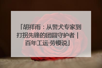 胡祥雨：从警犬专家到打拐先锋的团圆守护者｜百年工运·劳模说