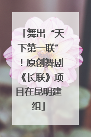舞出“天下第一联”！原创舞剧《长联》项目在昆明建组