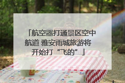 航空器打通景区空中航道 雅安雨城旅游将开始打“飞的”