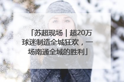 苏超现场｜超20万球迷制造全城狂欢，一场南通全域的胜利