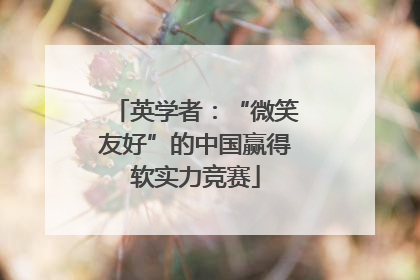 英学者：“微笑友好”的中国赢得软实力竞赛