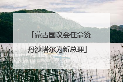 蒙古国议会任命赞丹沙塔尔为新总理