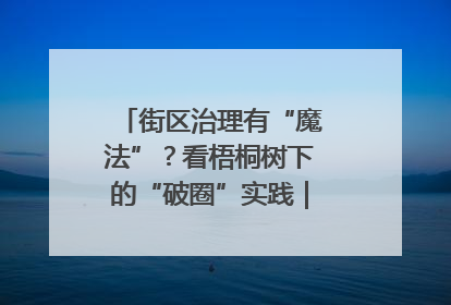街区治理有“魔法”？看梧桐树下的“破圈”实践｜我在街区当书记