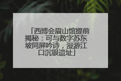 西博会眉山馆提前揭秘：可与数字苏东坡同屏吟诗，漫游江口沉银遗址