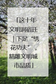 这十年·文明润宿迁｜下足“绣花功夫”，精雕文明城市品质
