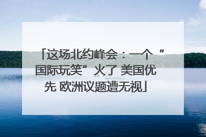 这场北约峰会：一个“国际玩笑”火了 美国优先 欧洲议题遭无视