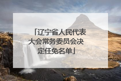 辽宁省人民代表大会常务委员会决定任免名单