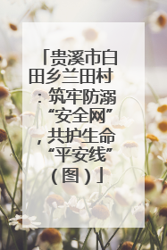 贵溪市白田乡兰田村：筑牢防溺“安全网”，共护生命“平安线”（图）