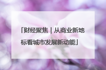 财经聚焦｜从商业新地标看城市发展新动能
