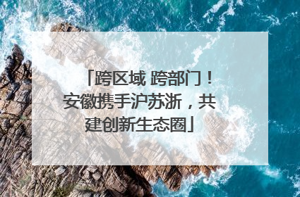 跨区域 跨部门！安徽携手沪苏浙，共建创新生态圈