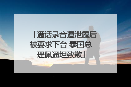 通话录音遭泄露后被要求下台 泰国总理佩通坦致歉