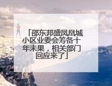 邵东邦盛凤凰城小区业委会筹备十年未果，相关部门回应来了