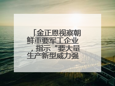 金正恩视察朝鲜重要军工企业，指示“要大量生产新型威力强大的炮弹”