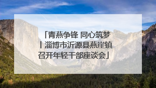 青燕争锋 同心筑梦丨淄博市沂源县燕崖镇召开年轻干部座谈会