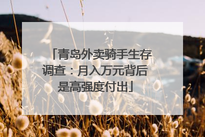 青岛外卖骑手生存调查：月入万元背后是高强度付出