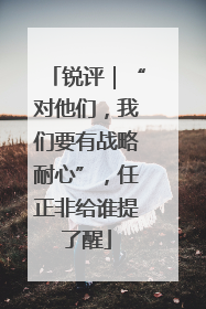 锐评｜“对他们，我们要有战略耐心”，任正非给谁提了醒
