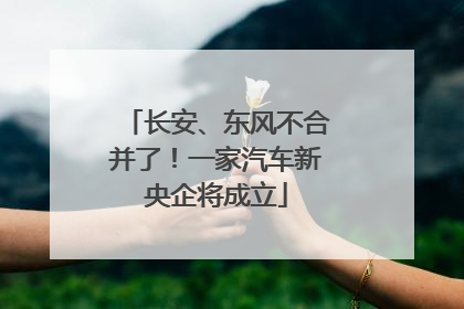 长安、东风不合并了！一家汽车新央企将成立