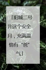 阳城二号井这个安全月，充满温情有“爸”气