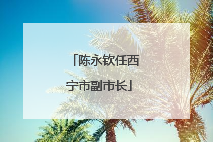 陈永钦任西宁市副市长