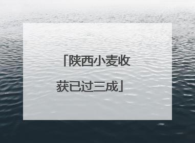 陕西小麦收获已过三成