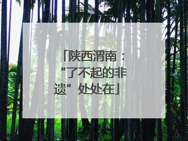 陕西渭南：“了不起的非遗”处处在