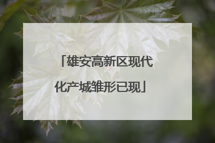 雄安高新区现代化产城雏形已现
