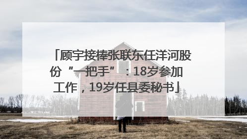 顾宇接棒张联东任洋河股份“一把手”：18岁参加工作，19岁任县委秘书