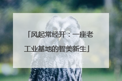 风起常经开：一座老工业基地的智美新生