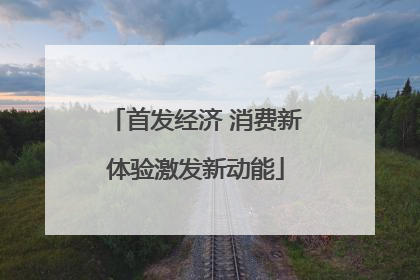 首发经济 消费新体验激发新动能