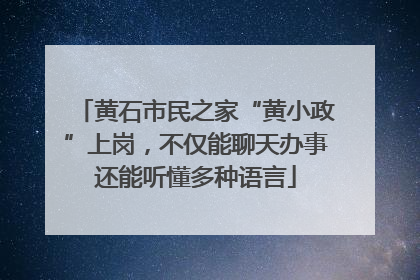 黄石市民之家“黄小政”上岗，不仅能聊天办事还能听懂多种语言