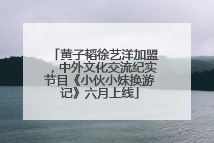 黄子韬徐艺洋加盟，中外文化交流纪实节目《小伙小妹换游记》六月上线