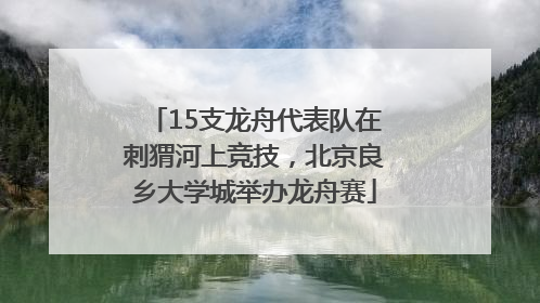 15支龙舟代表队在刺猬河上竞技，北京良乡大学城举办龙舟赛