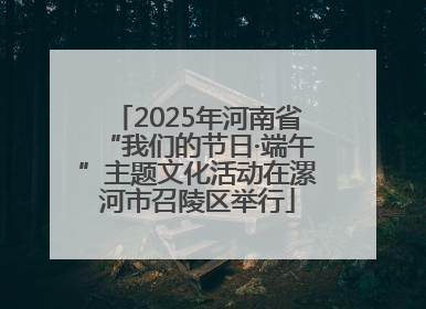 2025年河南省“我们的节日·端午”主题文化活动在漯河市召陵区举行