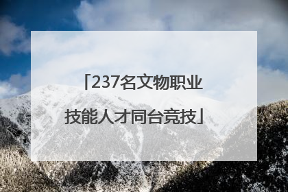 237名文物职业技能人才同台竞技