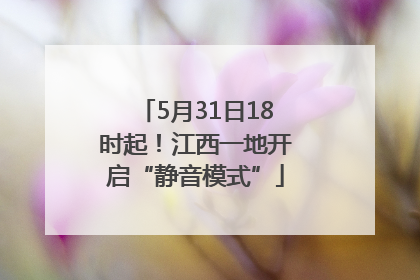 5月31日18时起！江西一地开启“静音模式”